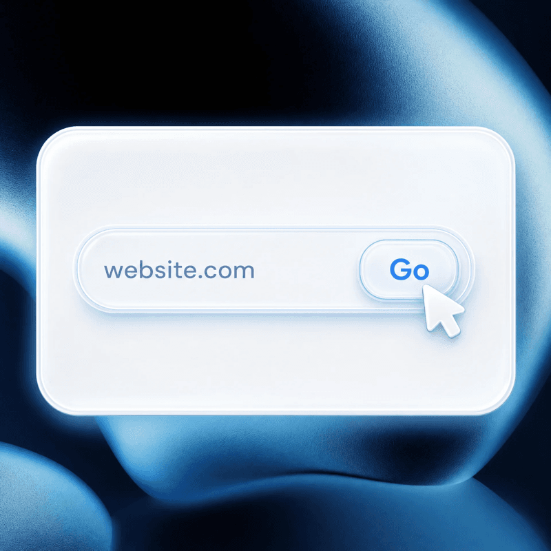 Brightwave product screen beginning a content workflow with a website address